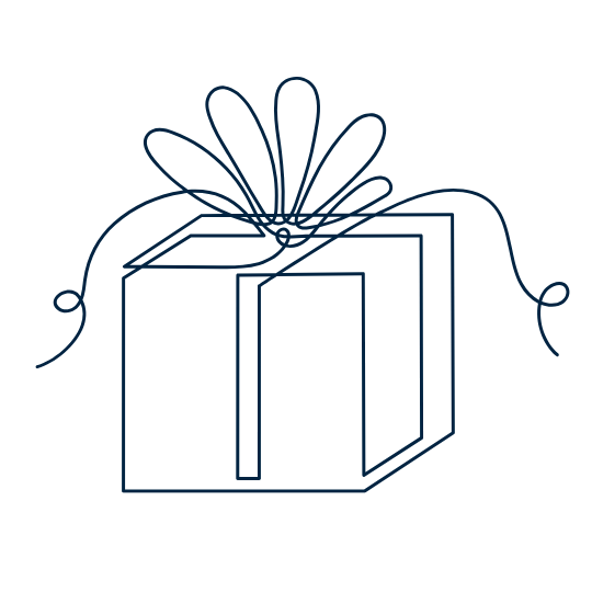 Gift line drawing